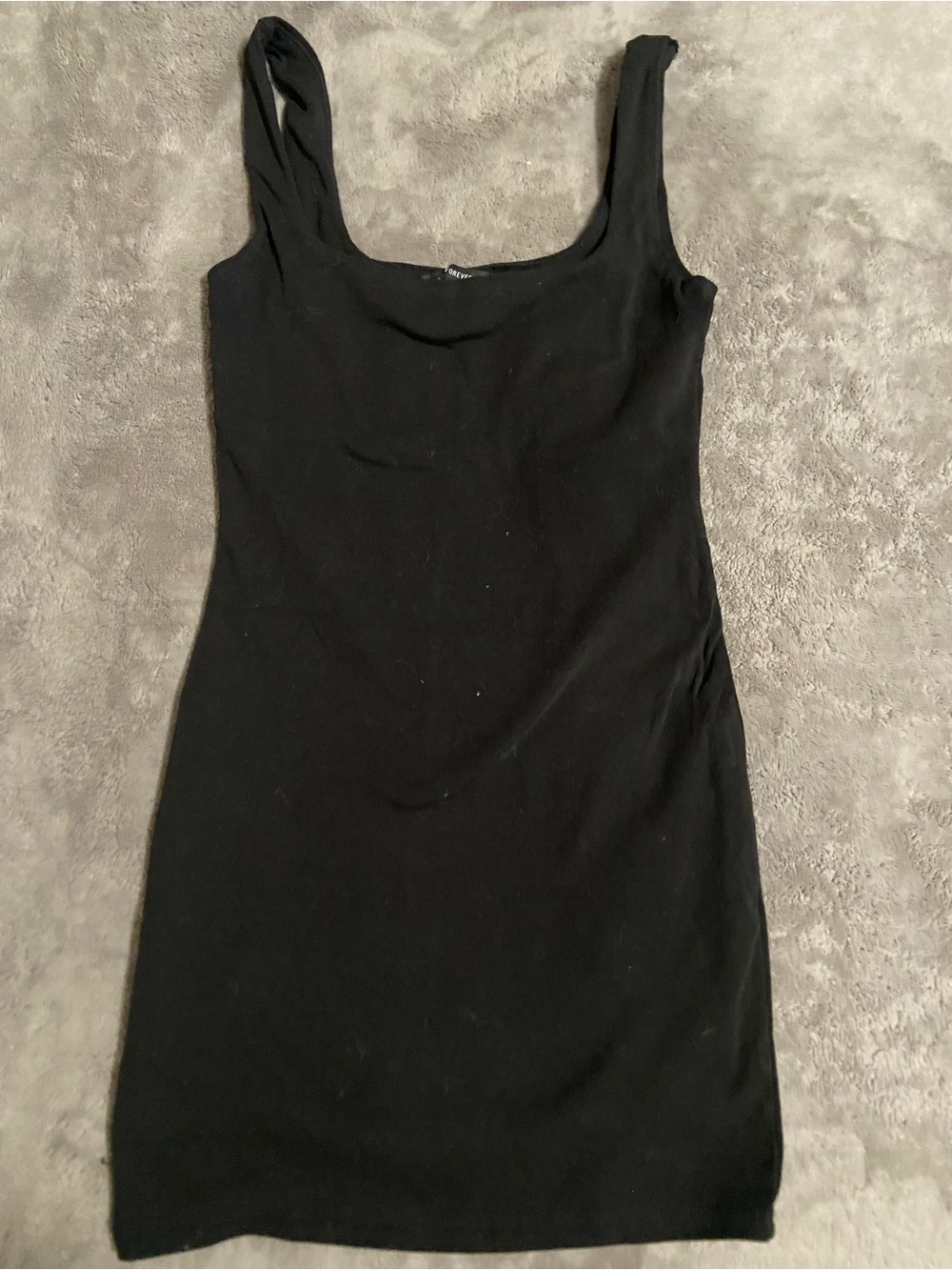 Forever 21 Black Ribbed Tank Dress